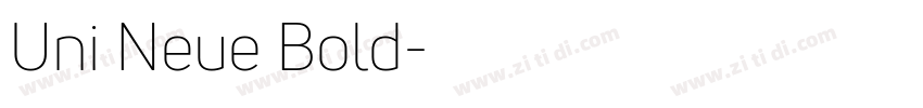 Uni Neue Bold字体转换